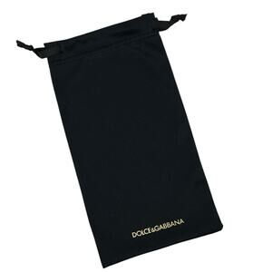 Authentic DOLCE & GABBANA Microfiber Drawstring Dust Bag Black with Gold Logo